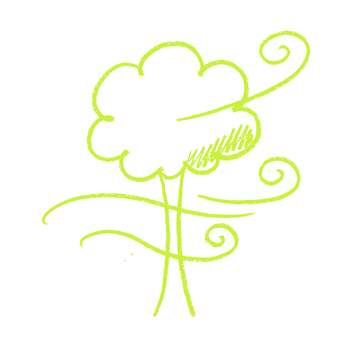 Sample crayon drawing for Clean Air for Blue Skies